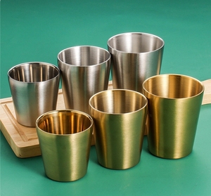 Vaso de Cerveza, Soju, Vino o Café Irlandés de Doble Capa de Acero Inoxidable 304, Estilo Coreano para Hotel - Product Image 6