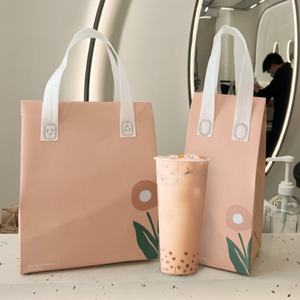 Bolsa Térmica Plegable Baoren para Té con Leche y Pasteles, Aislada, de Tela No Tejida, para Una o Dos Tazas, para Llevar Comida y Dulces - Product Image 1