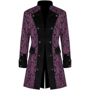 Steampunk Retro Uniform Stand Collar Coat for Men Solid Color Fashion <strong>Victorian</strong> <strong>Gothic</strong> Style <strong>Clothing</strong> - Product Image 2