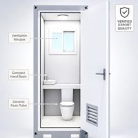 Toilettes portables individuelles en panneaux EPS galvanisés ignifuges avec WC et lavabo pour concerts, camping, toilettes préfabriquées en gros