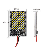 Lampe d'intérieur de voiture 12V-24V Lampe de lecture à led blanche bleu glace Lampe de lecture de voiture Dôme intérieur LED Panneau lumineux étanche auto-adhésif Lampe de camion