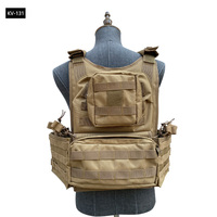Gilet porte-plaques tactique léger à dégagement rapide, réglable et personnalisable, compatible MOLLE