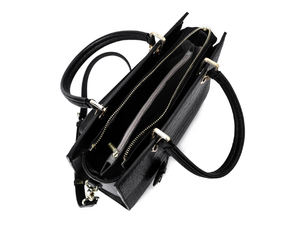 Sac fourre-tout en cuir à motif crocodile de luxe, sac à bandoulière en cuir véritable à la mode, grande capacité, sacoche, sac de transport unisexe - Product Image 5