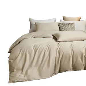 popular luxury silk bedding set bed linen satin cotton duvet covers sets for king size bed
