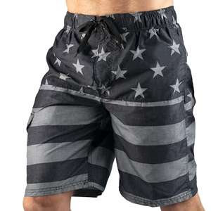 Traje de Baño Personalizado para Hombre, con Doble Hebilla y Estampado Triangular, de Secado Rápido, 100% Poliéster, Cintura Media, para Deportes Acuáticos - Product Image 1