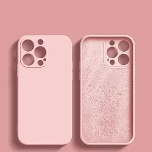 <span class=keywords><strong>Funda</strong></span> de silicona líquida con protección para cámara de 2mm para <span class=keywords><strong>IPhone</strong></span> 15 14 13 12 <span class=keywords><strong>11</strong></span> Pro Max Plus, <span class=keywords><strong>funda</strong></span> de parachoques suave a prueba de golpes, accesorios para teléfono - Product Image 1