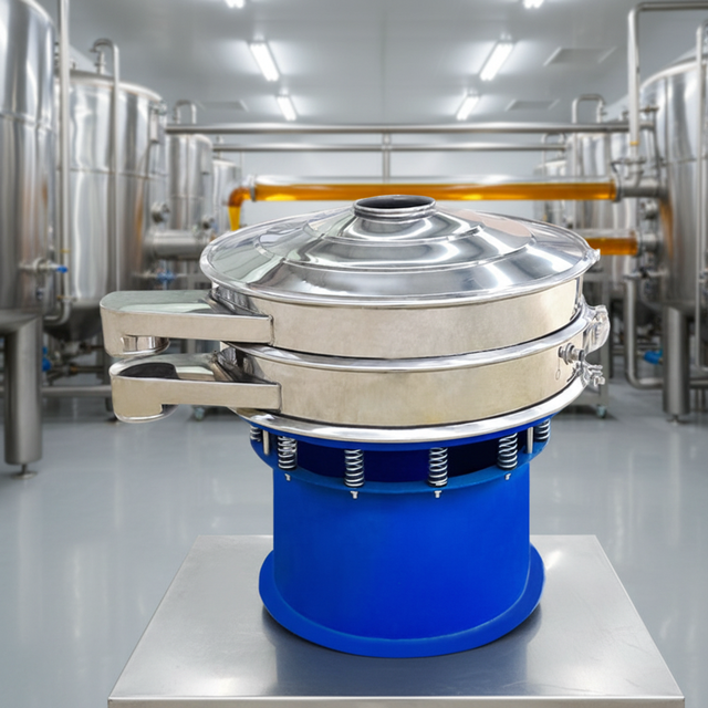 Automatic Stainless Steel 1000mm Diameter Single Layer 40 Mesh Rotary Vibrating Screen Vertical Vibrating Motor for Palm Oil
