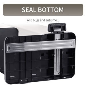 Contenedor de Reciclaje de Acero Inoxidable Blanco de 60L con 3 Compartimentos y Botón de Pedal en la Parte Superior, Cubo de Basura para Cocina - Product Image 6