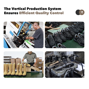 ठोस पत्थर का फीता-अप हल्के एंटी-स्लिप पंक्चर-प्रतिरोधी मिडसोल यूरोपीय मानक कारखाने मूल्य nubuck काउwwidhide सुरक्षा जूते - Product Image 5