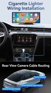 Lecteur multimédia portable pour voiture PND avec grand écran de 10,26 pouces, MP5, Carplay sans fil, Bluetooth, écran pour véhicule, camion, poids lourd - Product Image 5