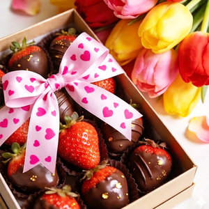 Nœud élégant Gordon pré-noué Joyeux Noël avec queues, en rubans satin et gros-grain, pour emballage cadeau chocolat, couleurs assorties - Product Image 4