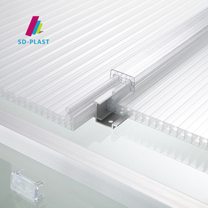 Système de plaque <span class=keywords><strong>en</strong></span> polycarbonate <span class=keywords><strong>en</strong></span> U pour les plaques <span class=keywords><strong>en</strong></span> polycarbonate à double paroi, multi-paroi, pour la toiture, matériau PC, découpe sur mesure - Product Image 2