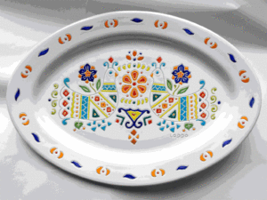 Grande vassoio decorativo rettangolare quadrato per fattoria di lusso Art vassoio per cucina natale matrimonio decorazione per la casa fatta di ferro in resina - Product Image 1