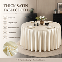 Nappe Ronde en Polyester Couleur Unie, Taille Personnalisée, pour Mariages, Fêtes, Banquets, Hôtels et Événements – Vente en Gros