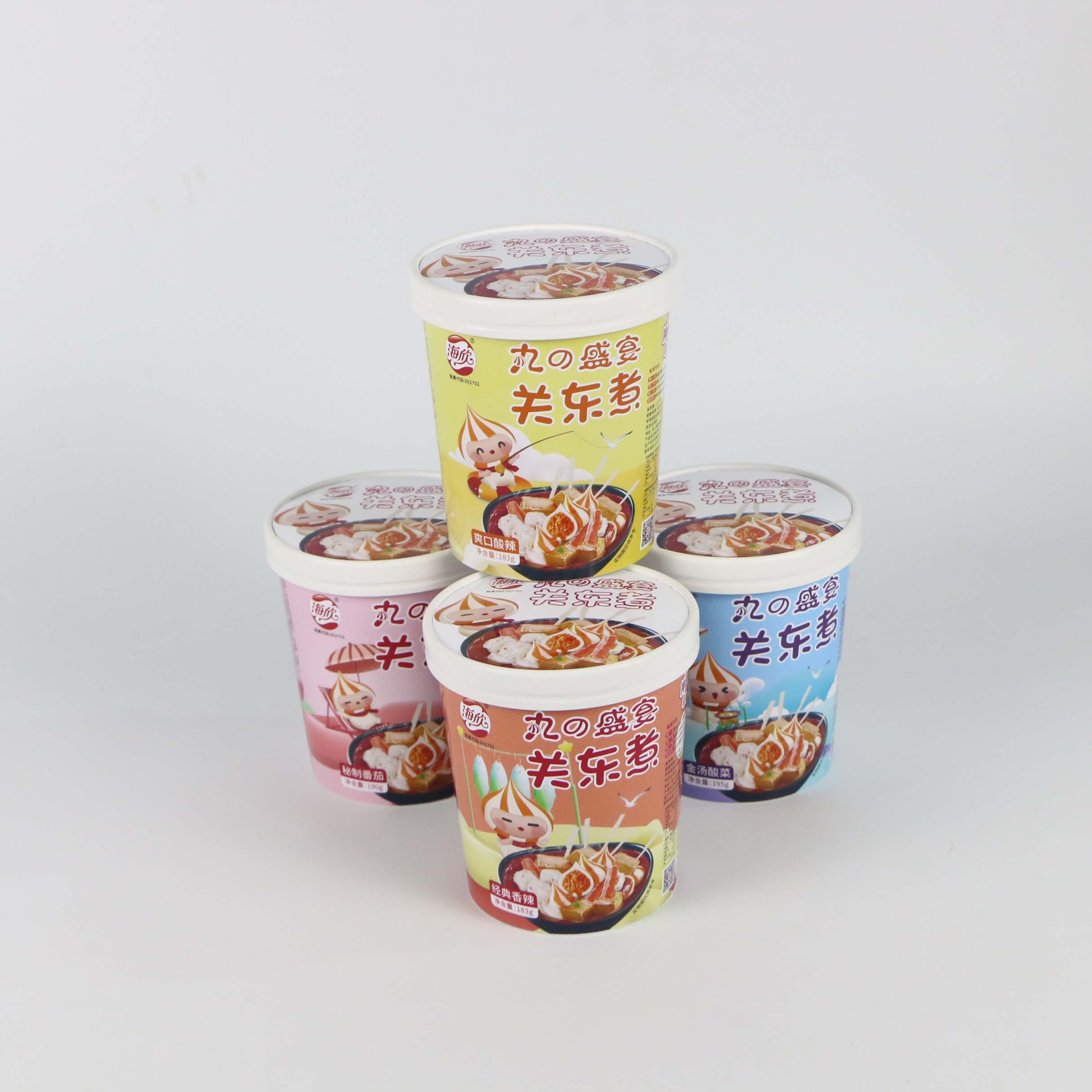 Compostable Ice Cream Packaging Container Paper Cups Kraft White Paper Soup Bowl With Pp Paper Lid