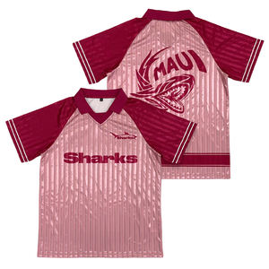 도매 빈티지 스트리트웨어 축구 저지 사용자 정의 박시 대형 축구 크롭 저지 셔츠 남자 - Product Image 3