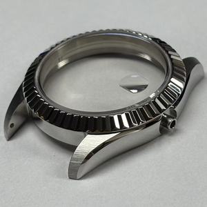 Chất lượng cao 41mm tùy chỉnh 316L thép không gỉ cơ khí trường hợp đồng hồ lồi Tinh thể thủy tinh khoáng tương thích sw300 phong trào - Product Image 2