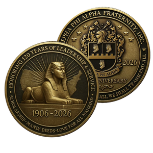 Moneta Commemorativa Vintage in Bronzo con Rilievo Colorato per Anniversario di Fraternità, Souvenir Artigianale in Metallo 'Primo tra Tutti <span class=keywords><strong>i</strong></span> Servitori' - Product Image 1