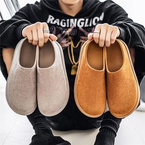 Mocassins demi-<span class=keywords><strong>chaussons</strong></span> pour hommes, style <span class=keywords><strong>Birkenstock</strong></span>, en daim avec semelle en PVC, chaussures décontractées polyvalentes et tendance pour étudiants 2026 - Product Image 4
