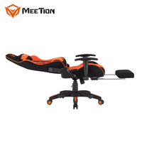 MeeTion CHR25 Fauteuil inclinable ergonomique à dossier haut avec repose-pieds et massage, siège de jeu pour ordinateur, PC, voiture, course automobile, chaise de jeu