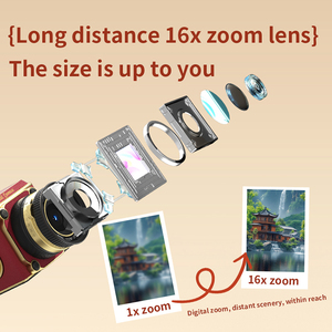 Новая цифровая камера M31 2026 года: HD-фотография и видеосъемка, 16-кратный зум, автофокус, аккумулятор 1000 мАч, память 32 ГБ, портативная ретро-камера - Product Image 6