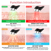 Dispositivo de Belleza con Logotipo Personalizado, 6 en 1, Dispositivo Facial de Cristal para el Cuidado de la Piel, Masajeador Facial con Microcorriente para Lifting Facial, para el Cuidado de la Piel en Casa
