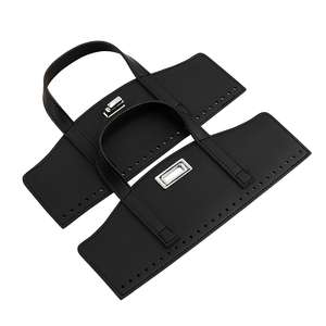 Asas de bolsa de ganchillo con cierre giratorio Accesorios de bricolaje negros con agujeros para monederos y bolsos - Product Image 6