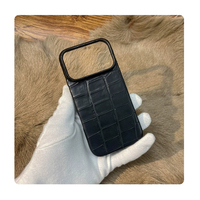 Étui pour iPhone 18 17 Pro Max en cuir d'alligator/crocodile véritable, de haute qualité, exotique, conçu sur mesure, avec aimant