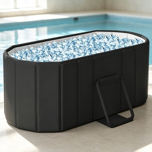 Bañera de Hielo Inflable Ovalada Portátil, Económica y Rentable, Estructura Estable Independiente, Capacidad de 400L para el Cuidado Diario del Cuerpo - Product Image 1