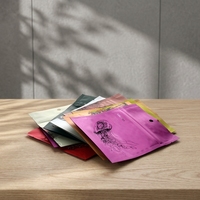 Sachet d'emballage de thé en plastique imprimé sur mesure, avec impression dorée, recyclable, pour thé en vrac