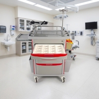 Chariot médical d'urgence moderne à roulettes, chariot d'hôpital en alliage d'aluminium, station de rangement multi-tiroirs pour clinique