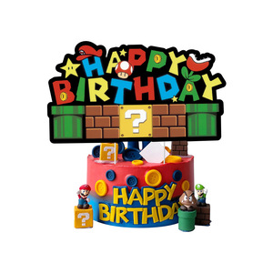 ชุดจานชามแก้วลายซูเปอร์มาริโอ ซูเปอร์บรอเธอร์ส สำหรับงานเลี้ยง ชุดอุปกรณ์บนโต๊ะอาหารแบบใช้แล้วทิ้ง พร้อมที่ตกแต่งเค้ก อุปกรณ์ตกแต่งงานปาร์ตี้ - Product Image 6