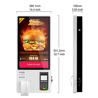 Aceptar OEM punto personalizado 24 pulgadas pantalla táctil 4G restaurante Lcd auto pedido quiosco Software para la venta