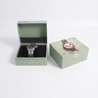 Scatola di Lusso per Orologi in Cartone Rigido con Logo Personalizzato e Inserto in Spugna Riutilizzabile per Confezione Regalo di Orologi da Uomo