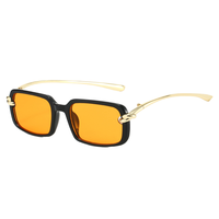 Nouvelles Lunettes de Soleil Unisexe Vintage Rectangulaires 2027 avec Nœud Décoratif, Branches Métalliques, Monture Complète, Protection UV400, Forme Rétro Concave