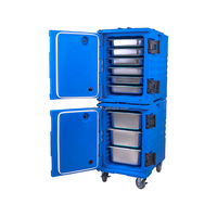 Gastronomiebedarf 180L Doppelschichtiger Kommerzieller Catering-Transportbehälter Thermo-Container Isolierter Lebensmittelschrank