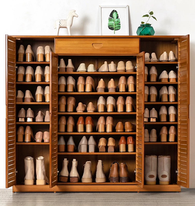 Armoire à chaussures multifonctionnelle en bois massif de <span class=keywords><strong>bambou</strong></span> Armoire à chaussures de rangement avec tiroir Organisateur de chaussures - Product Image 4