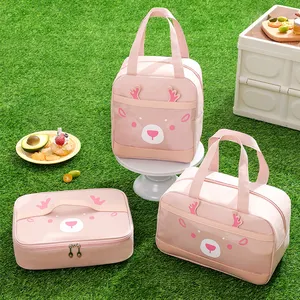 Large capacity cute children's lunch bag school insulation lunch bag boys and girls boxes for school kids