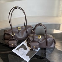 Sac à bandoulière léger en cuir véritable de style minimaliste urbain, avec fermeture éclair, en cuir de vachette souple, pour usage quotidien