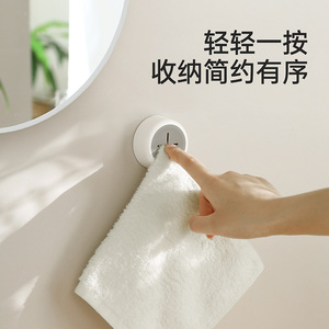 FaSoLa Towel Hook DZ-832 White Non-Marking Easy Installation Bathroom Kitchen Storage Hook - Product Image 3