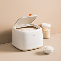 Récipient à riz de cuisine écologique et hermétique en plastique de qualité alimentaire de 10kg étanche à l'humidité et à la poussière pour le stockage des aliments céréales farine pour animaux de compagnie
