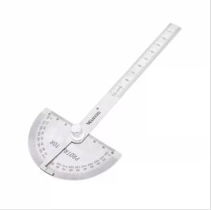 स्टेनलेस स्टील समायोज्य दौर सिर कोण चांदा 0-180 डिग्री गेज के साथ लेजर Etched पैमाने - Product Image 4