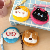 Sac à écouteurs en forme de chiot, cordon de suspension, pendentif décoratif pour sac à dos de fille, mini sac portefeuille portable
