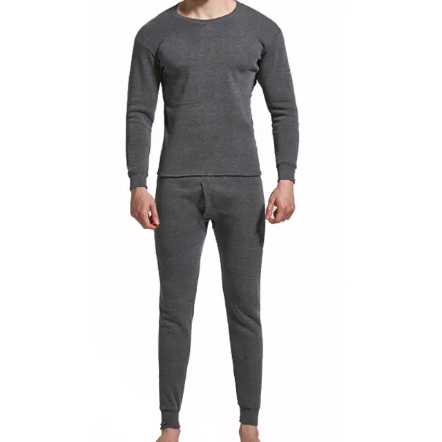 Herren Thermo Unterwäsche Set Fleece gefüttert Long Johns Winter Base Layer Top & Bottom 2 Sets für Herren