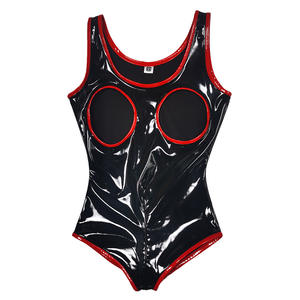 Costume da Bagno Intero Sexy in Latex Sottile, Bikini con Petto Scoperto, Lingerie Aderente a Specchio, Intimo Sexy da Donna - Product Image 1