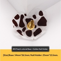 Support d'entraînement pour nail art en alliage de résine de verre de style japonais avec base diamantée pour présentation et présentoirs de tips