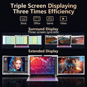 Extensor de Monitor de Pantalla Dual para Computadoras Portátiles, Pantalla Completa HD 1080P, Panel IPS Tipo LCD, Diseño Plegable y Apilable para <span class=keywords><strong>Mac</strong></span> y Windows - Product Image 2