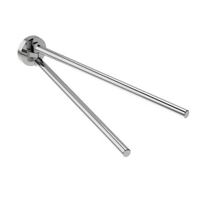 Toallero con bisagras cromado, 5,3 cm de largo, 39,2 cm de altura, accesorio de baño - Product Image 3