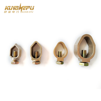Collier de serrage pour piquet de terre en U résistant à la corrosion, robuste, pour câble de protection contre la foudre en construction