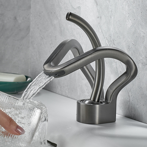 Thiết kế mới vương miện Basin Vòi <span class=keywords><strong>1</strong></span> lỗ <span class=keywords><strong>1</strong></span> xử lý Hot & lạnh phòng tắm bồn rửa Mixer tap sàn gắn sang trọng chậu vòi nước - Product Image 1